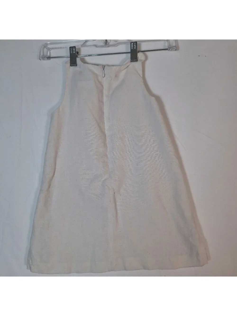 Vintage Kelly's Kids Linen Blend Floral Dress Cream size 4
